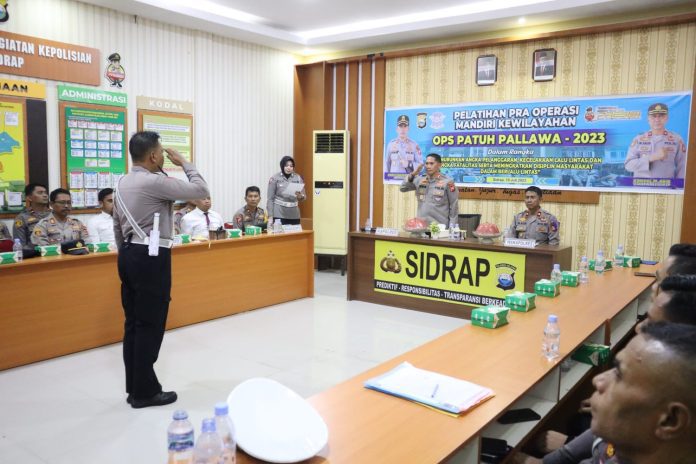 Kapolres Sidrap Gelar Latihan Operasi Patuh Pallawa 2023: