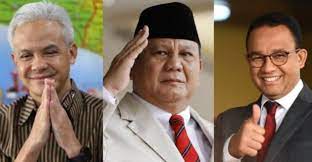 Tiga Capres Top Elektabilitas di Pemilu 2024: Ganjar, Prabowo, dan Anies
