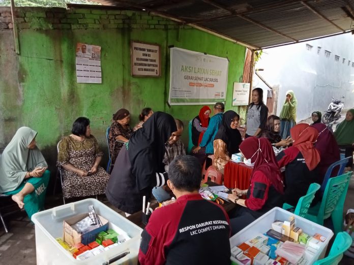 LKC Dompet Dhuafa Sulsel Layani Kesehatan Gratis untuk Ratusan Lansia di Makassar