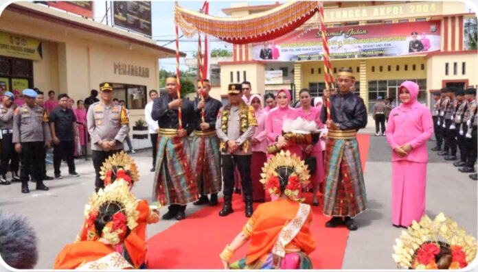 Kapolres Sidrap Sambut Kunjungan Kerja Kapolda Sulsel dan Ketua Bhayangkari di Mapolres Sidrap