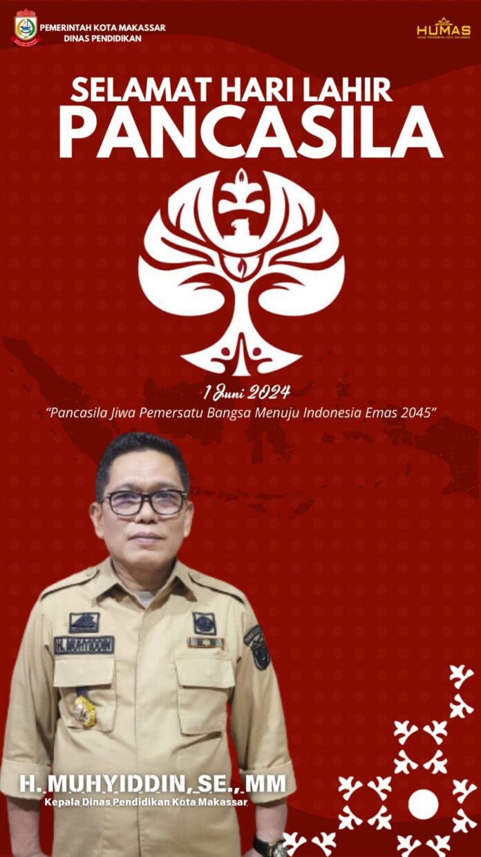 H. Muhiddin S.E.M.M memberikan ucapan selamat Hari Lahir Pancasila.