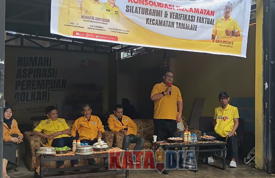 Badan Pemenangan Pemilu (BAPPILU) Partai Golkar melaksanakan verifikasi faktual kepengurusan tingkat Kecamatan Tamalate sebagai bagian dari rangkaian kunjungan ke sembilan kecamatan di Kota Makassar,