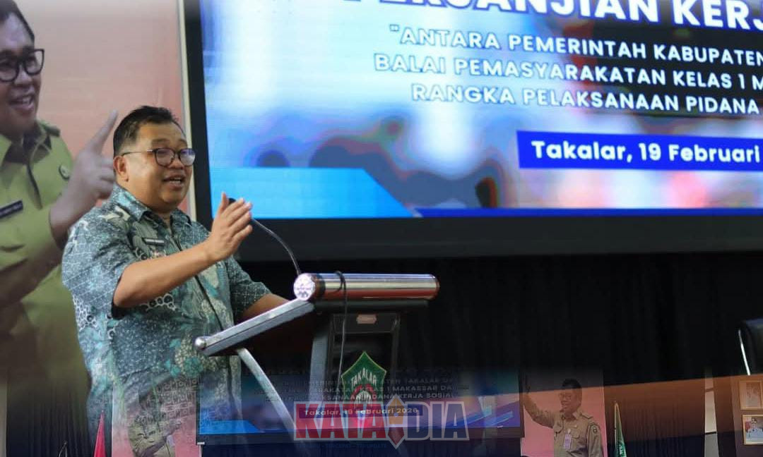 Bupati Takalar, Daeng Manye, melakukan Perjanjian Kerja Sama dengan Balai Permasyarakatan Kelas I Makassar tentang Pelaksanaan Pembinaan,