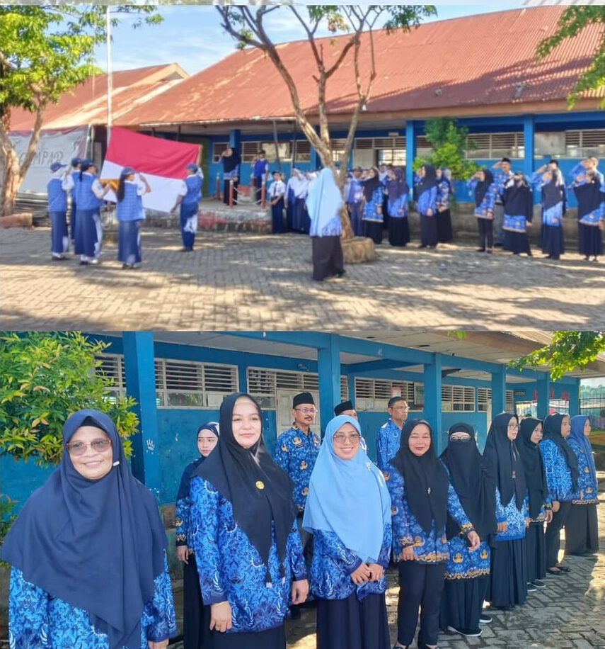 UPT SPF SMP Negeri 26 Makassar terus menanamkan nilai kedisiplinan kepada para peserta didik melalui pelaksanaan upacara bendera yang rutin digelar setiap pekan.