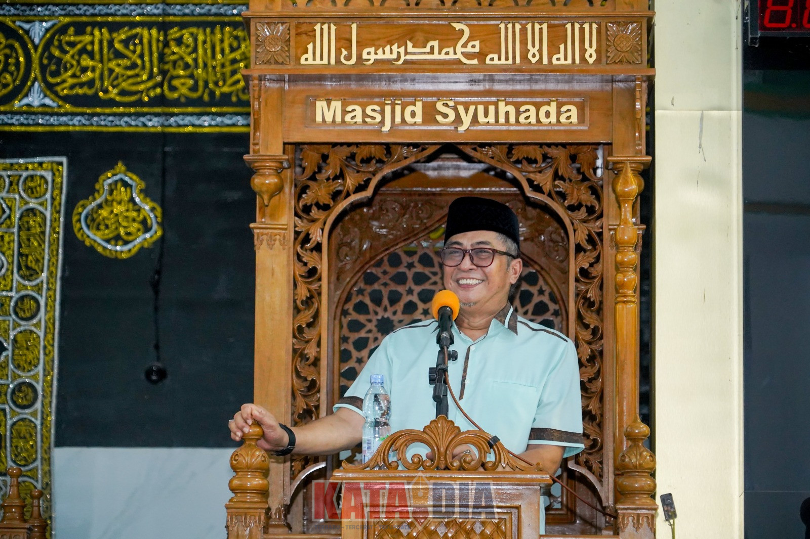 Hari kedua pelaksanaan Safari Ramadan Pemerintah Kabupaten Barru, Wakil Bupati Barru, Abustan A. Bintang sambangi Masjid Syuhada,