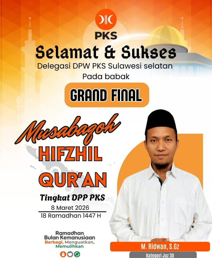 Ajang Musabaqah Hifdzil Qur’an (MHQ) Qur’an Fest Nasional kembali mengharumkan nama DPD PKS Kabupaten Bulukumba di tingkat nasional.