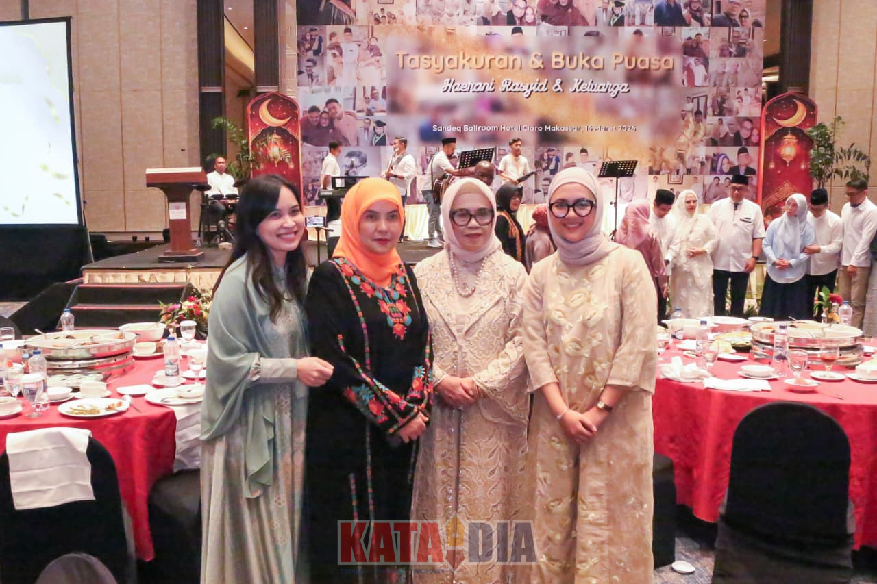 Wakil Wali Kota Makassar, Aliyah Mustika Ilham menghadiri acara tasyakuran dan buka puasa bersama yang diselenggarakan oleh Haerani Rasyid,