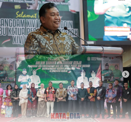 Bupati Takalar, Mohammad Firdaus Daeng Manye, bersama Wakil Bupati Takalar, Hengky Yasin, menyambut kunjungan kerja Pangdam XIV/Hasanuddin, Bangun Nawoko,
