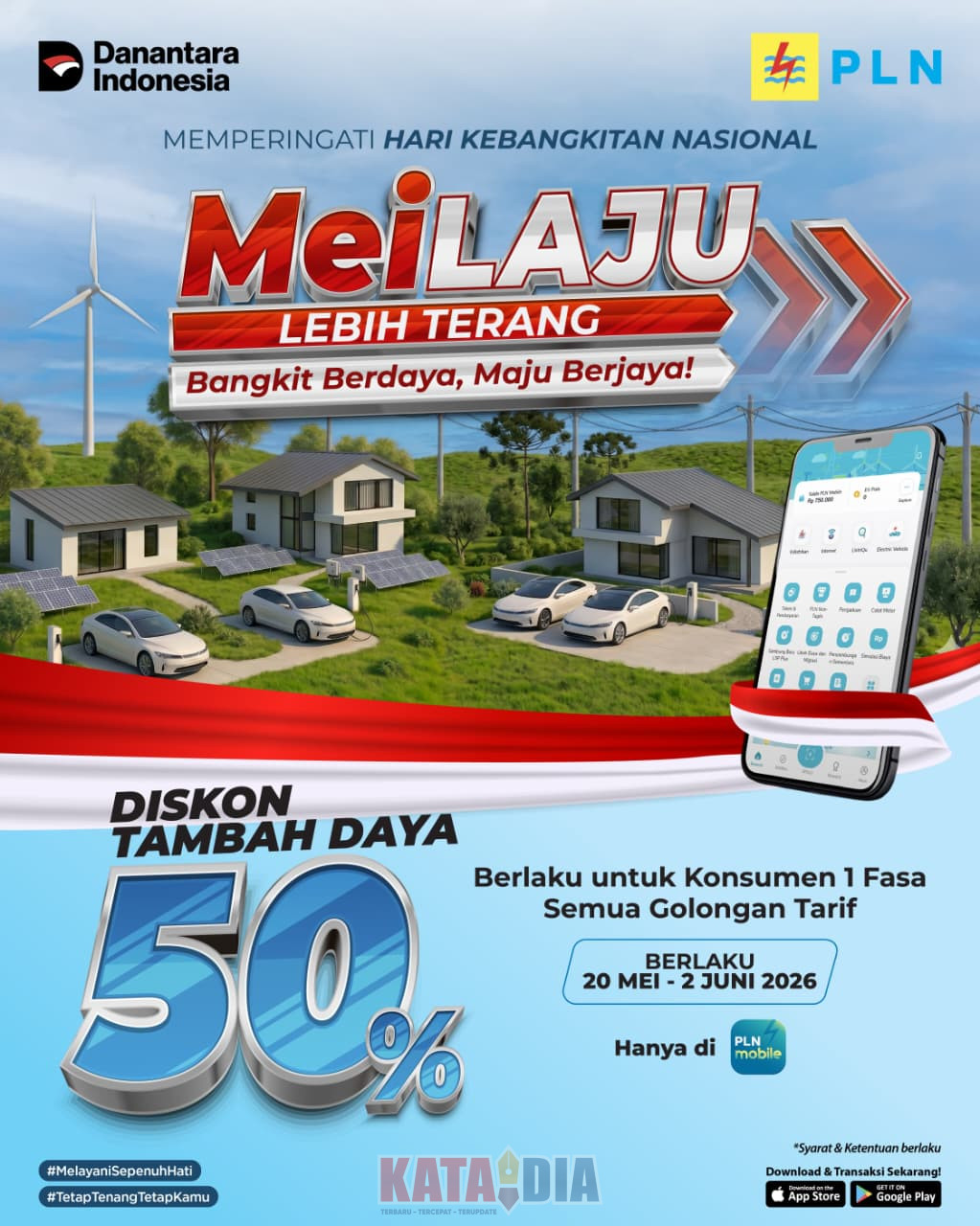 PT PLN (Persero) menghadirkan program promo bertajuk “MEiLAJU Lebih Terang: Bangkit Berdaya, Maju Berjaya!”