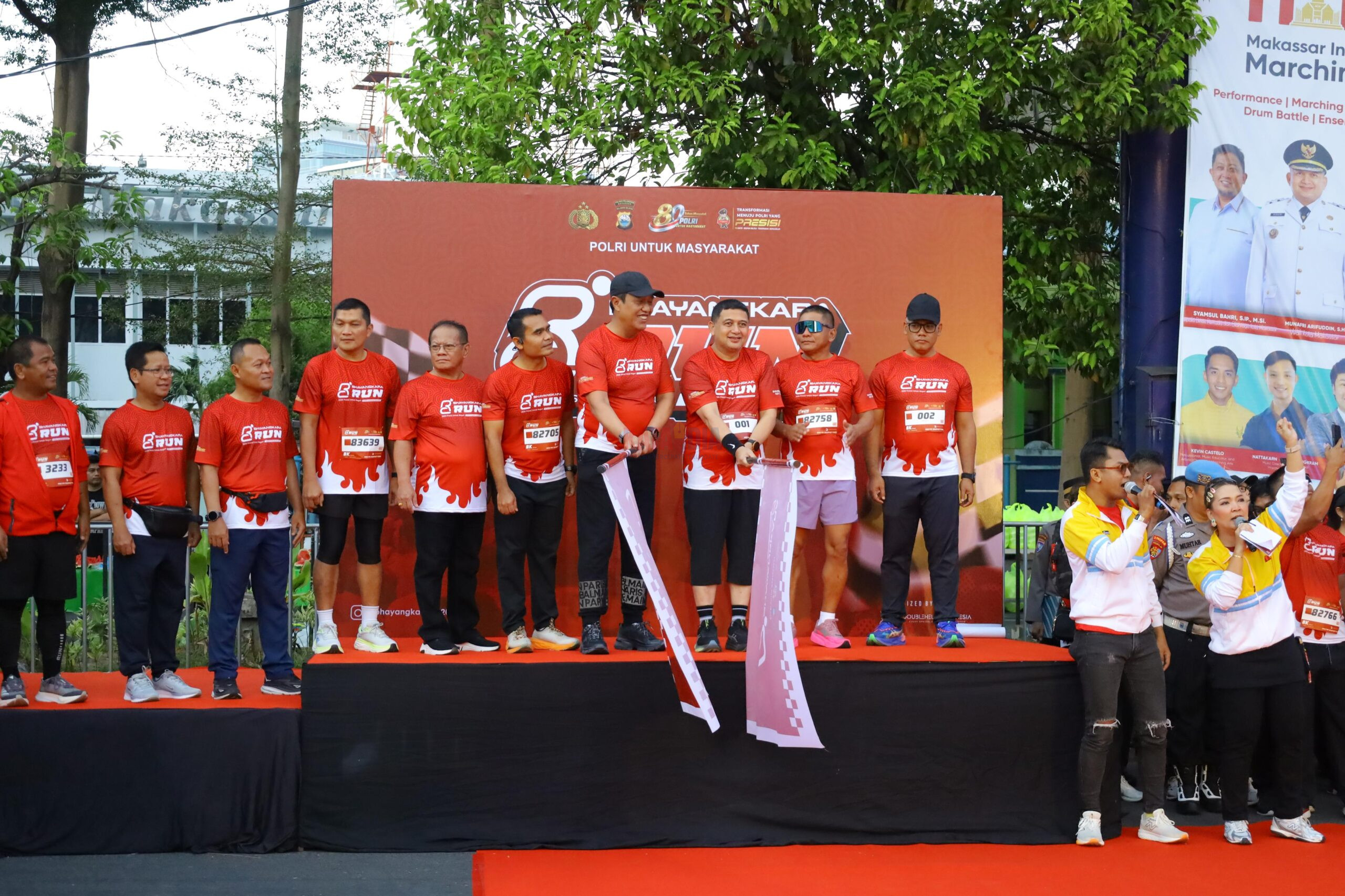 Kepolisian Daerah (Polda) Sulawesi Selatan menggelar Olahraga Bersama dalam rangka menyambut Hari Bhayangkara ke-80 Tahun 2026.