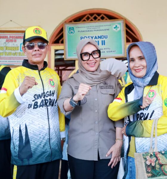 Bupati Barru, Andi Ina Kartika Sari, S.H., M.Si., menunjukkan dukungan penuh kepada Kontingen PGRI Kabupaten Barru