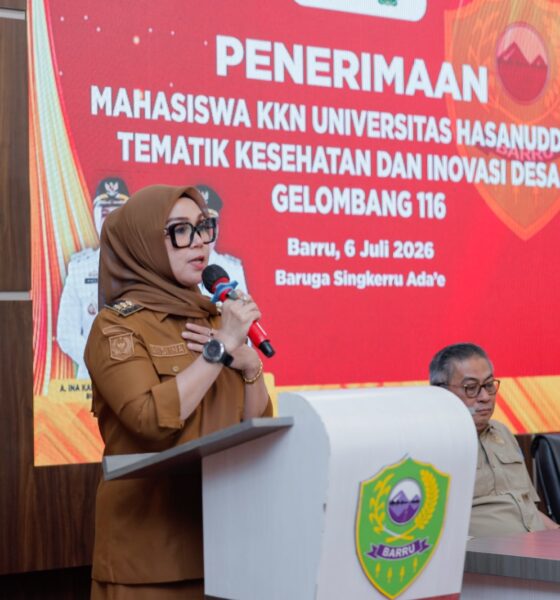 Pemerintah Kabupaten Barru secara resmi menerima mahasiswa Kuliah Kerja Nyata (KKN) Tematik Kesehatan dan Inovasi Desa Gelombang 116 Universitas Hasanuddin (Unhas) Tahun 2026