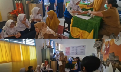 Puskesmas Cenderawasih menggelar kegiatan edukasi anemia dan pemeriksaan kadar hemoglobin (Hb) bagi remaja putri di SMP Negeri 3 Makassar
