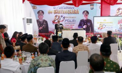 Bupati Barru, Andi Ina Kartika Sari, S.H., M.Si., menghadiri acara syukuran Hari Ulang Tahun (HUT) Bhayangkara ke-80