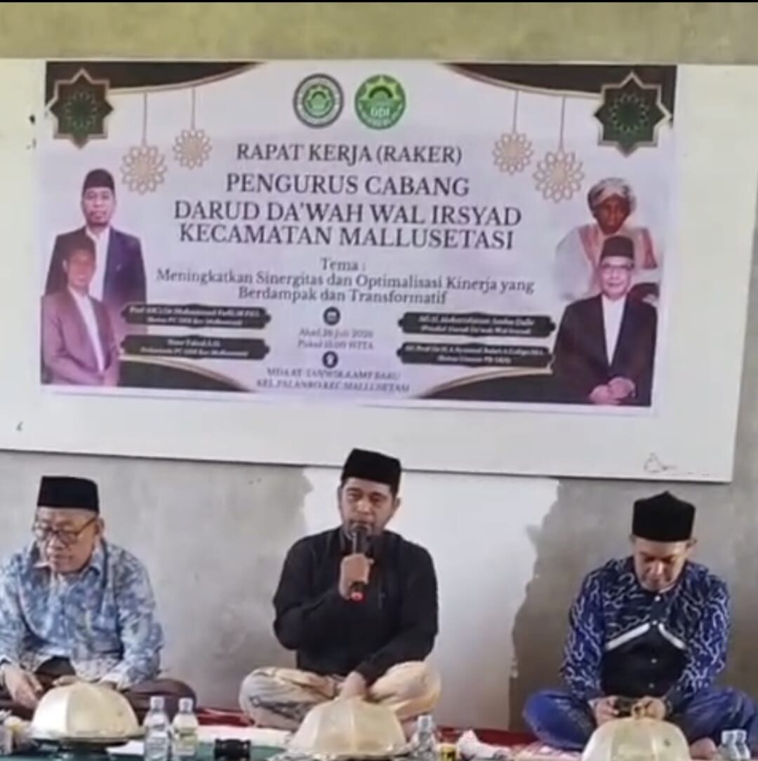 Kegiatan Rapat Kerja (Raker) Pengurus Cabang Darud Da'wah wal Irsyad (PC DDI) Kecamatan Mallusetasi