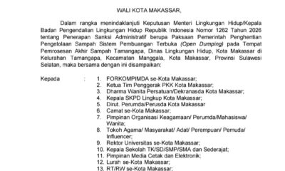 Pemerintah Kota Makassar memperkuat pengelolaan sampah dari hulu dengan menerapkan Gerakan Pemilahan dan Pengolahan Sampah dari Sumber.