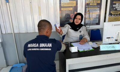 Lapas Narkotika Kelas IIA Sungguminasa melaksanakan Cek Kesehatan Gratis (CKG) dan Skrining Tuberkulosis (TB) bagi Warga Binaan Pemasyarakatan (WBP),