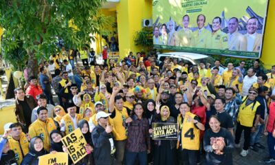 Calon Ketua DPD I Partai Golkar Sulawesi Selatan, Ilham Arief Sirajuddin (IAS), resmi mengembalikan formulir pendaftaran kepada Tim Penjaringan Calon Ketua DPD I Partai Golkar Sulsel,