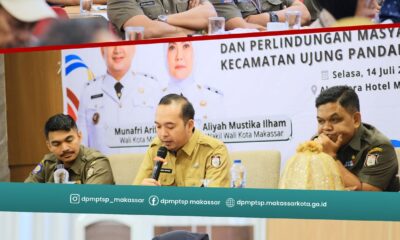 Dinas Penanaman Modal dan Pelayanan Terpadu Satu Pintu (DPMPTSP) Kota Makassar menjadi narasumber dalam Kegiatan Sosialisasi Peraturan Daerah Kota Makassar Nomor 7 Tahun 2021 tentang Ketertiban Umum, Ketenteraman, dan Perlindungan Masyarakat