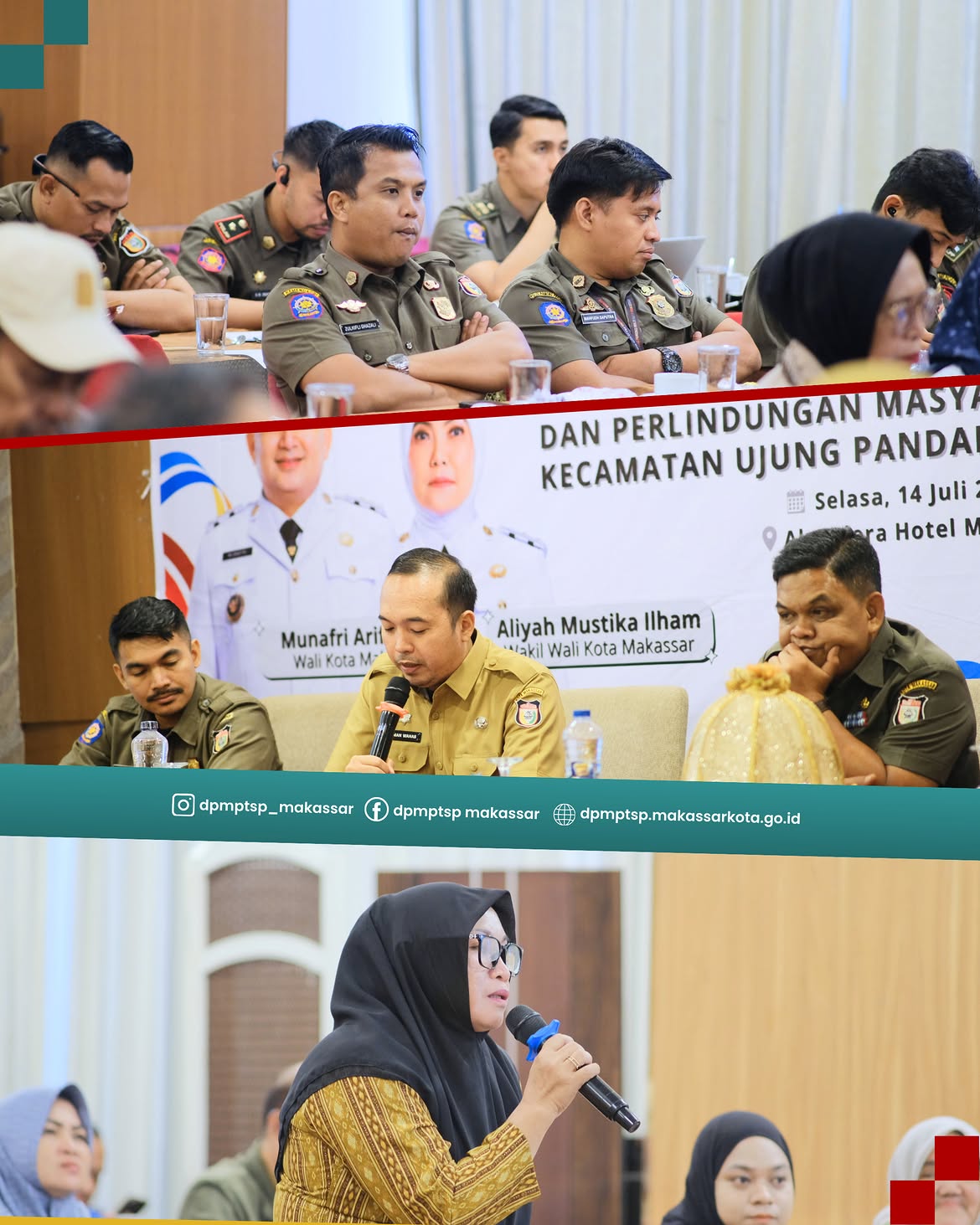 Dinas Penanaman Modal dan Pelayanan Terpadu Satu Pintu (DPMPTSP) Kota Makassar menjadi narasumber dalam Kegiatan Sosialisasi Peraturan Daerah Kota Makassar Nomor 7 Tahun 2021 tentang Ketertiban Umum, Ketenteraman, dan Perlindungan Masyarakat