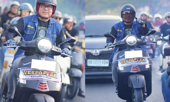 Kepala DPMPTSP Kota Makassar, H. Muhammad Mario Said, menghadiri pembukaan Vespapora 2026