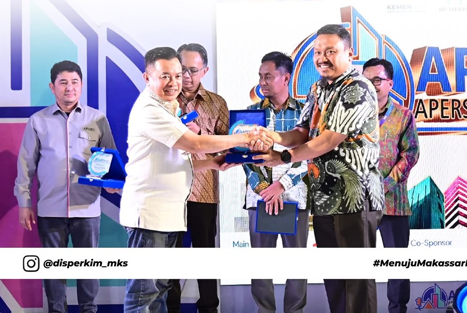 Kepala Dinas Perumahan dan Kawasan Permukiman (Disperkim) Kota Makassar, Mahyuddin, menghadiri pembukaan APERSI Property Expo 2026