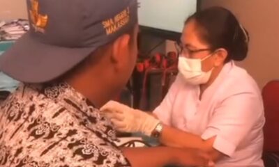 Puskesmas Cenderawasih menggelar edukasi dan deteksi dini faktor risiko hipertensi pada remaja di SMA Negeri 3 Makassar, Rabu (5/8/2026), sebagai upaya meningkatkan kesadaran hidup sehat sejak dini.