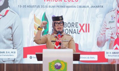 Bupati Barru, Andi Ina Kartika Sari, secara resmi melepas Kontingen Kwartir Cabang (Kwarcab) Gerakan Pramuka Barru