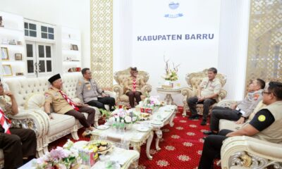 Bupati Barru, Andi Ina Kartika Sari, menerima audiensi Ketua Indonesia Offroad Federation (IOF) Sulawesi Selatan bersama Wakil Direktur Lalu Lintas (Wadirlantas) Polda Sulawesi Selatan