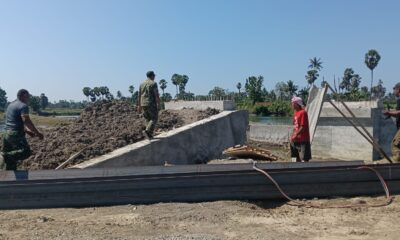 Pembangunan Jembatan Beton Tahap V yang melintasi Sungai Kanal Pabbundukang, Dusun Pabundukang,