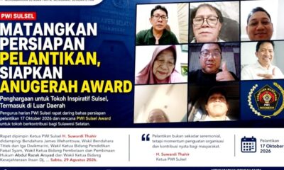 berfitur,Pengurus Persatuan Wartawan Indonesia (PWI) Provinsi Sulawesi Selatan periode 2026–2031