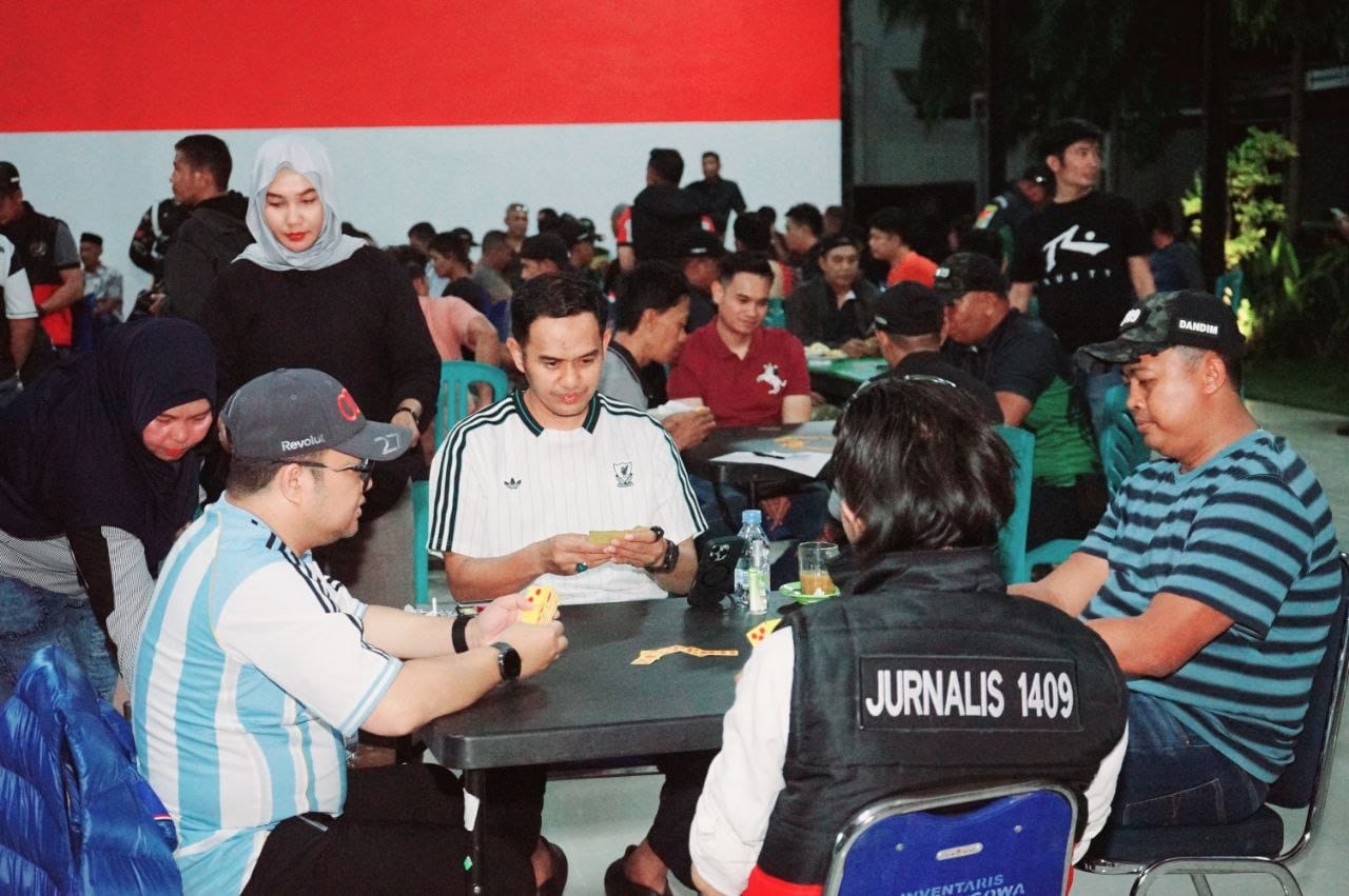 Suasana hangat dan penuh keakraban mewarnai Hanggar Aryajundana Makodim 1409/Gowa, Jalan Sultan Hasanuddin, Kelurahan Pandang-Pandang,