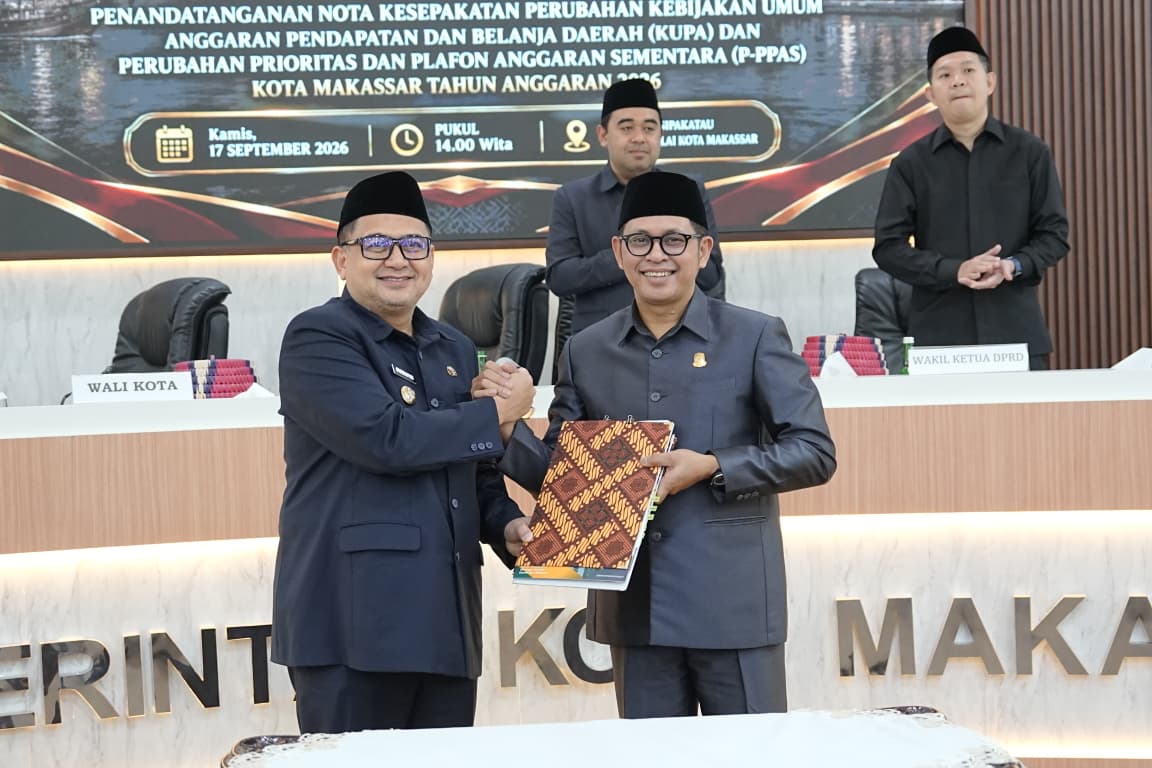 Pemerintah Kota Makassar, bersama DPRD Kota Makassar menyepakati Perubahan Kebijakan Umum Anggaran Pendapatan dan Belanja Daerah (KUPA)