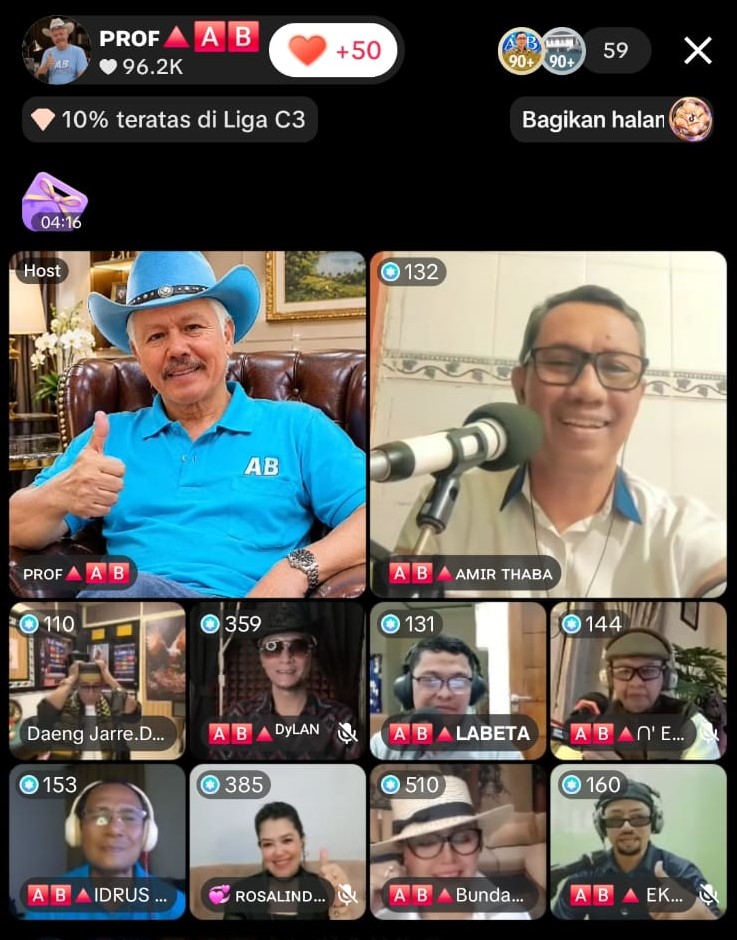 Suasana seru dan penuh keakraban mewarnai ajang Lomba Seru-Seruan AB Family yang digelar Family AB melalui TikTok