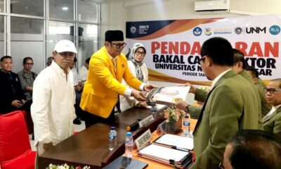 Dr. Arifin Manggau resmi mendaftar sebagai bakal calon Rektor UNM periode 2027-2031 dengan tagline “Sama-Sama Ki” dan dukungan sekitar 100 orang.