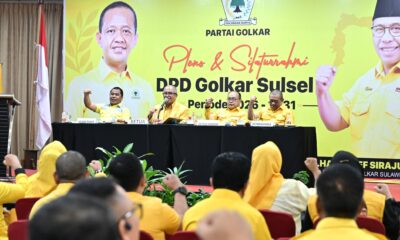 DPD I Partai Golkar Sulawesi Selatan menggelar rapat pleno perdana sekaligus silaturahmi pengurus periode 2026–2031 di Swiss-Belhotel Waterfront Makassar