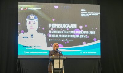 Wakil Wali Kota Makassar Aliyah Mustika Ilham membekali 100 calon pekerja migran tentang migrasi aman, kompetensi, prosedur legal, dan perlindungan kerja.