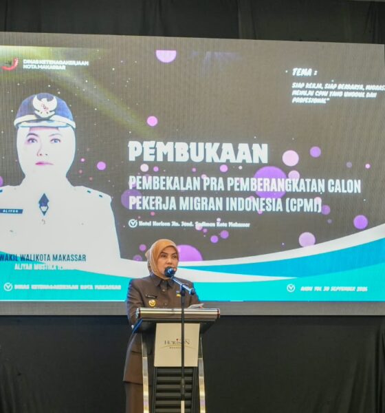Wakil Wali Kota Makassar Aliyah Mustika Ilham membekali 100 calon pekerja migran tentang migrasi aman, kompetensi, prosedur legal, dan perlindungan kerja.
