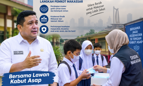 Wali Kota Makassar Munafri Arifuddin atau Appi menginstruksikan pembagian masker gratis bagi siswa dan kelompok rentan menyusul kabut asap dan penurunan kualitas udara. Disdik Makassar menggandeng Sekolah Telkom untuk melindungi kesehatan peserta didik.