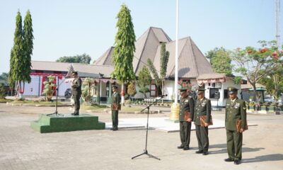 Dandim 1409/Gowa Letkol Inf Gilang Nugraha Kresnadi memimpin Upacara Hari Kesaktian Pancasila 2026 di Makodim 1409/Gowa, Kabupaten Gowa, Kamis (1/10/2026).