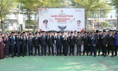 Wali Kota Makassar Munafri Arifuddin memimpin upacara Hari Kesaktian Pancasila 2026 di Balai Kota Makassar, diikuti jajaran Pemkot Makassar.