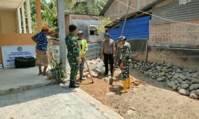 Satgas TMMD ke-130 Kodim 1409/Gowa mulai menentukan titik pengeboran sumur bor di Desa Barembeng untuk membantu memenuhi kebutuhan air bersih masyarakat.