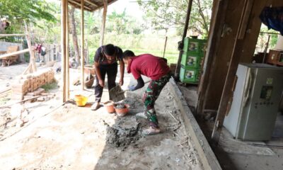 Kodim 1409/Gowa terus menggenjot renovasi RTLH milik Muh. Ramli di Desa Kalebarembeng, Bontonompo, Gowa. Progres pengerjaan telah mencapai 19 persen.